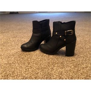 High heel booties